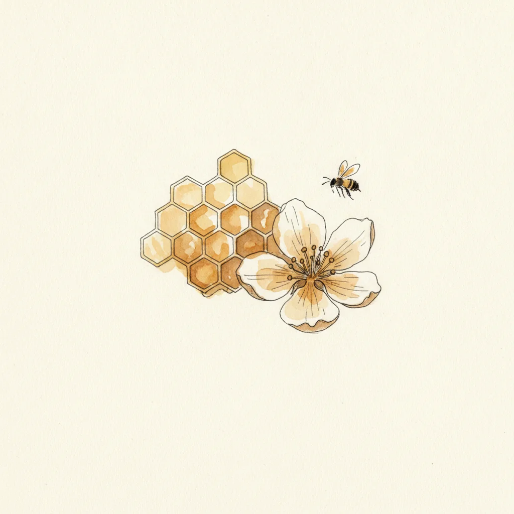 Illustration of Lemon honey tea with its condiment recommendation