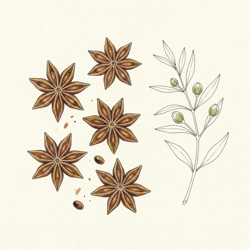 Illustration of Poached pears with its condiment recommendation
