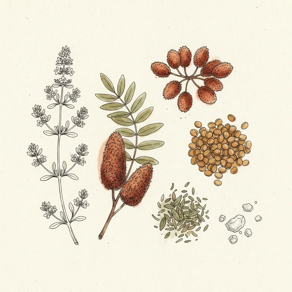 Illustration of Za'atar roast chicken with its condiment recommendation